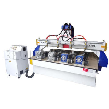 ELE-2015 4 axis cnc router price, wood cnc router with rotary axis, wood cnc router for furniture making